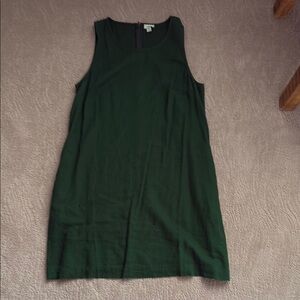 J. Crew Forest Green Sleeveless Dress